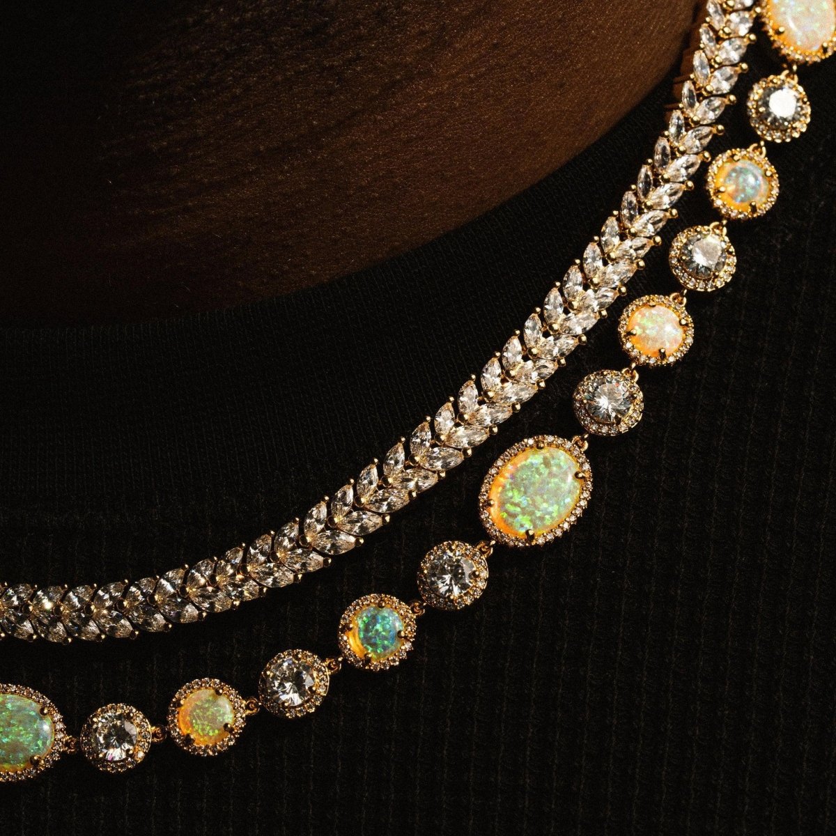 Inferno Gemstone Chain - Gold