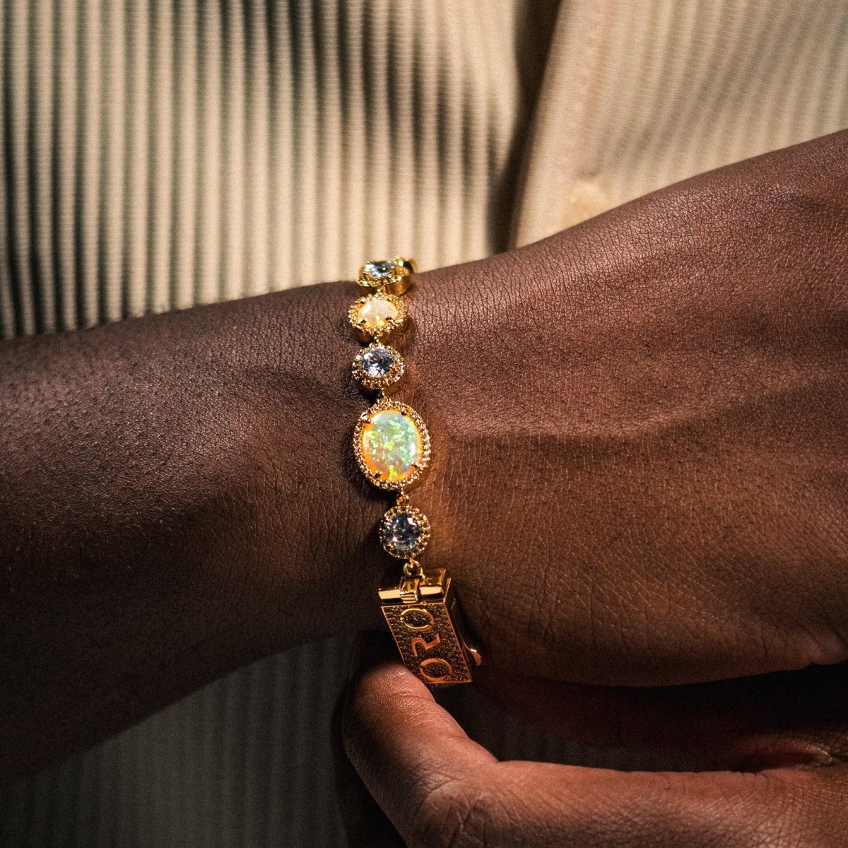 Inferno Gemstone Bracelet - Gold